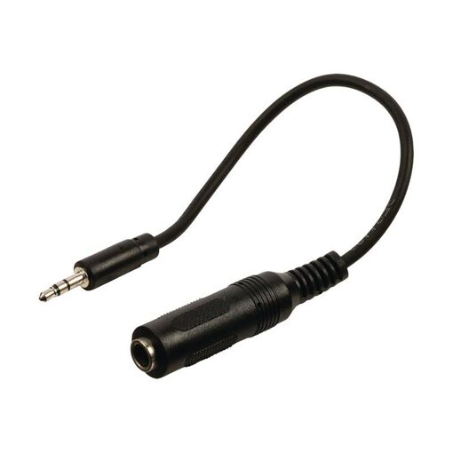 Câble audio Nedis - Mini-phone stéréo mâle 3,5 mm vers jack femelle - 20 cm - Noir