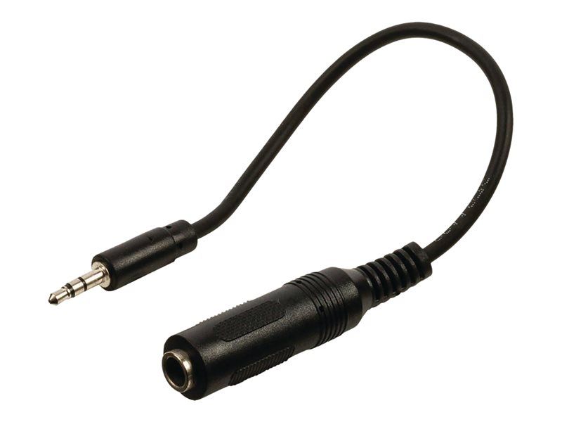 Nedis Audio Cable - 3.5mm Stereo Male to Female Jack - 20cm - Black