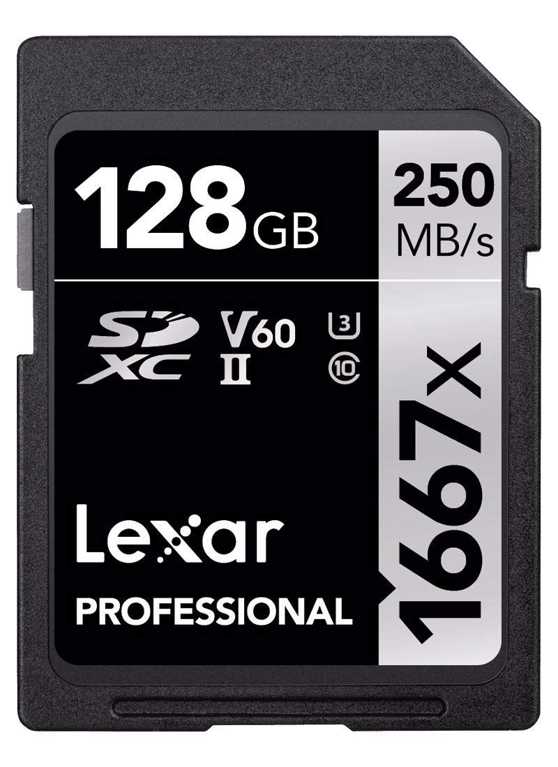 Tarjeta SDXC Profesional Lexar 128GB 250MB/s Clase 10 UHS-II U3 V60