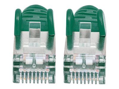 Câble de réseau IC Intracom, 2 m, Vert, Cat7/Cat6A, Sans accroche, Boutonné, Garantie à vie