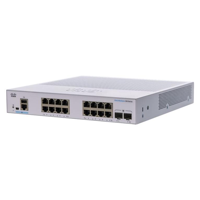 Cisco Business 350 Series CBS350-16T-2G Switch - 16x 10/100/1000 + 2x Gigabit SFP