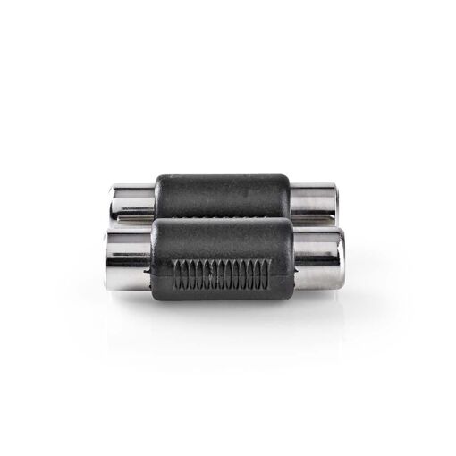 Nedis Audio Splitter - 2 RCA Female to 2 RCA Female - Black
