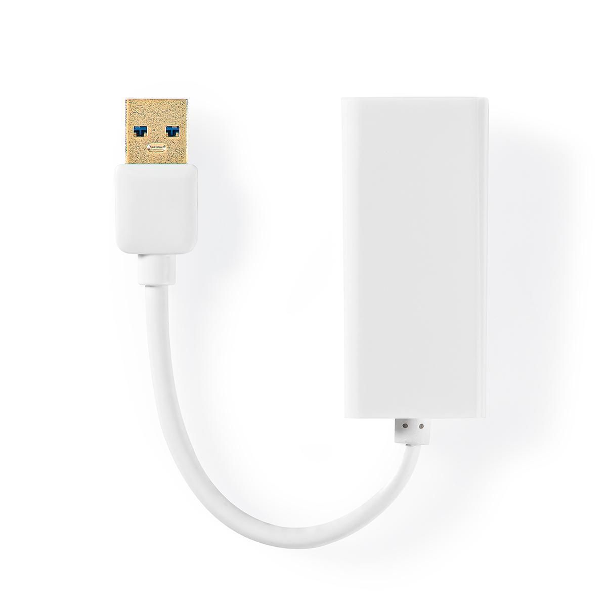 Nedis USB 3.0 Adapter - USB-A Male to RJ45 Female 1 Gbit 0.2m White