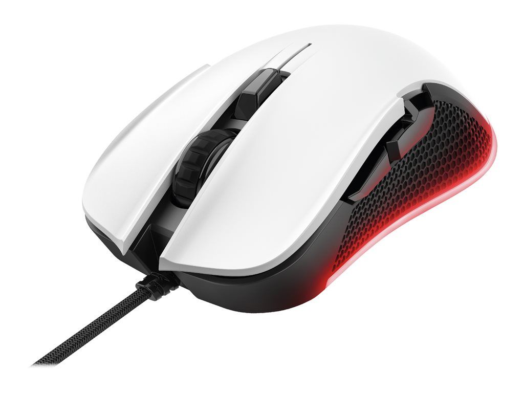 Trust Gaming GXT 922W YBAR - Gaming Mouse - Right-Handed - Optical - 6 Buttons - Wired - USB 2.0 - White