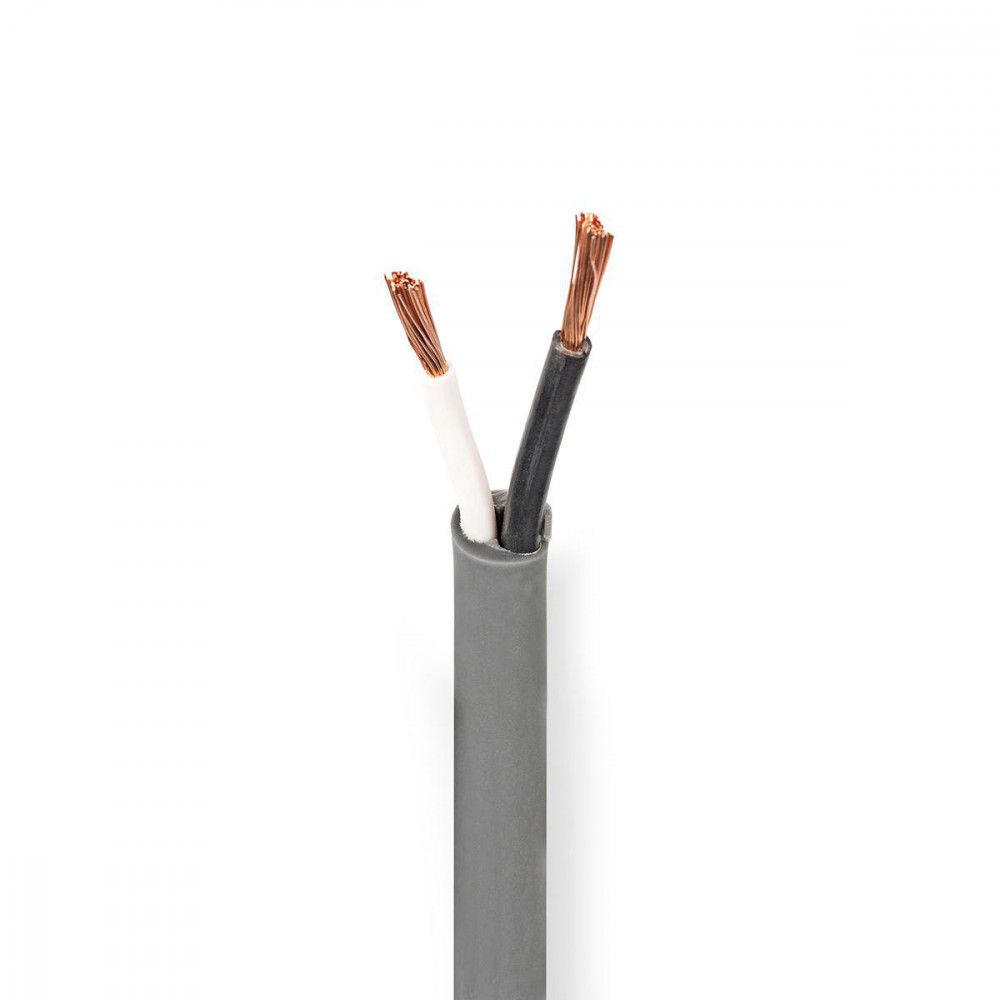 Cable de altavoz Nedis - 2.5 mm² - 100 m - Doble blindaje - Gris oscuro
