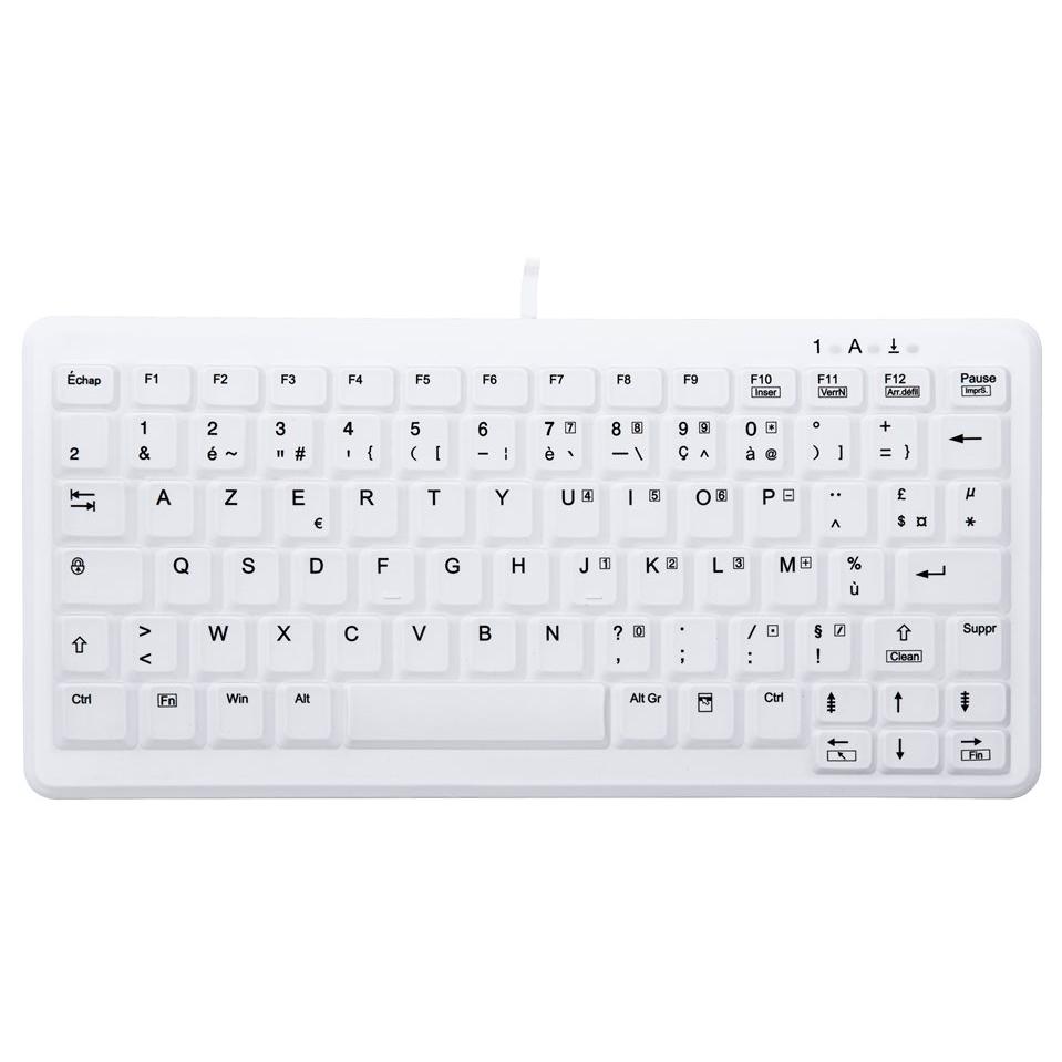 Teclado Contour ClassicClean AK-C4110 - Diseño Médico y Higiénico - Mini USB - Blanco