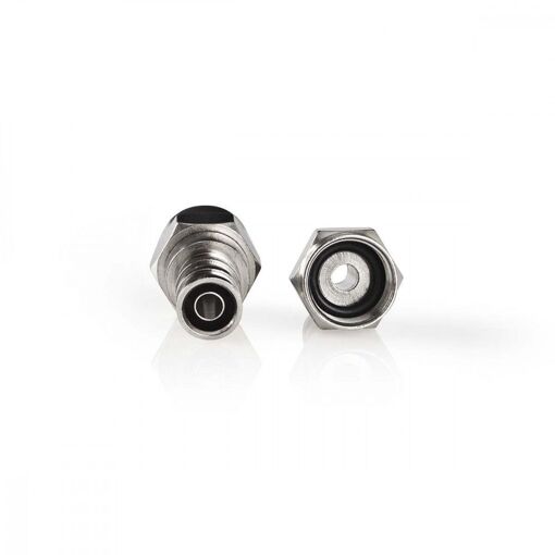 Outdoor-Resistant Coaxial Cable Connector for Men, 5.5 mm, 2 Pieces, Metal