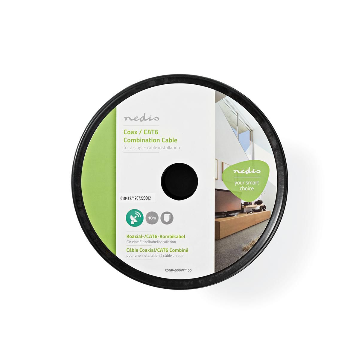 Combined Coaxial/CAT6 Cable 10m