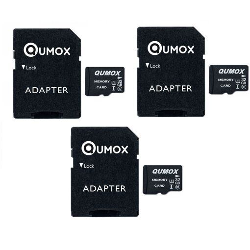 QUMOX 32GB MicroSD SDHC Card (Class 10 UHS-I, 70MB/s Read, 15MB/s Write)