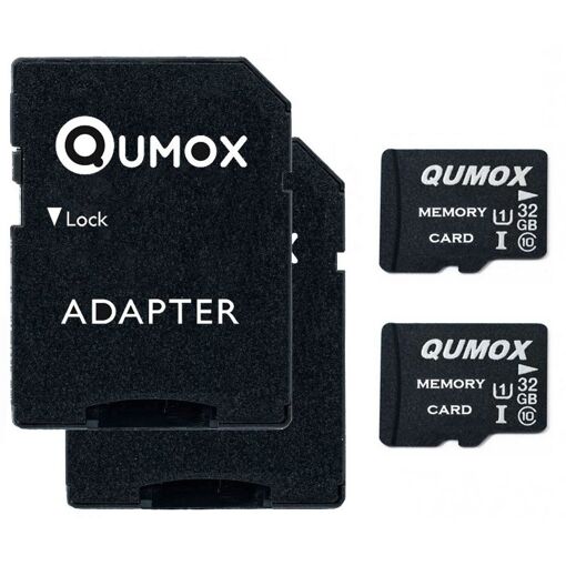QUMOX 2-Pack Micro SD SDHC Card 32GB UHS-I Class 10