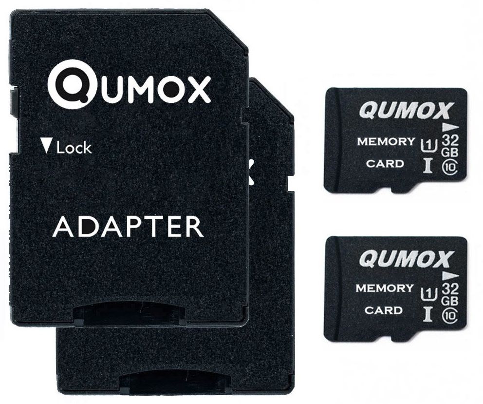 Tarjeta Micro SD QUMOX de 32 GB Clase 10 UHS-I (paquete de 2)