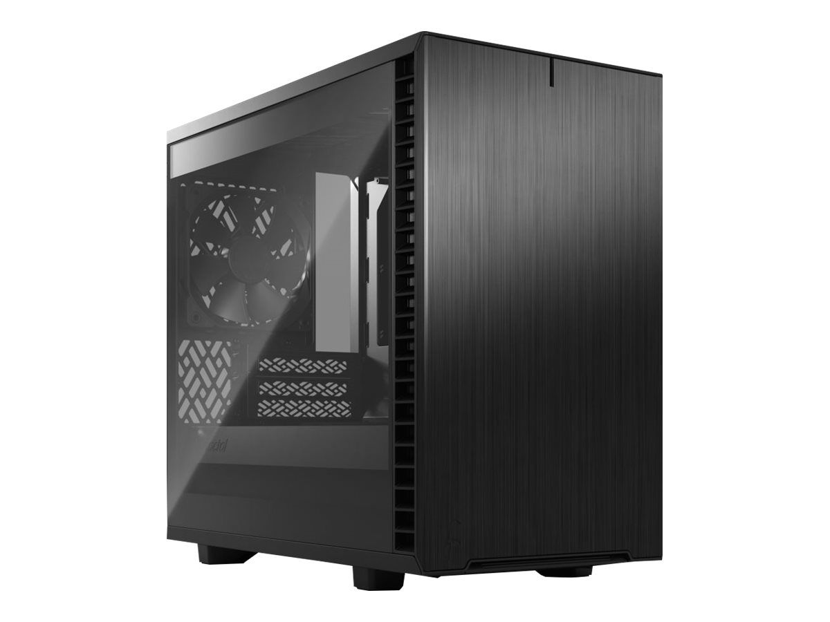Fractal Design Define 7 Nano - Tour - Mini-DTX - Panel lateral de vidrio templado - Sin fuente de alimentación (ATX) - Negro - USB/Audio