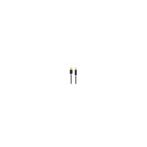 Câble USB 2.0 - 480 Mbps, plaqué or, 1 m, rond en PVC, gris anthracite