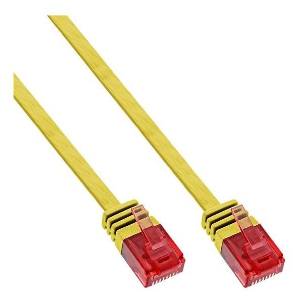 INTOS ELECTRONIC CAT 6 Flat UTP Cable, 1m, RJ-45 (M) to RJ-45 (M), Yellow