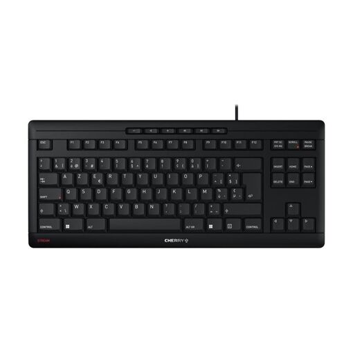 Teclado Cherry Stream TKL - USB - AZERTY - Belga - Interruptor Cherry SX - Negro