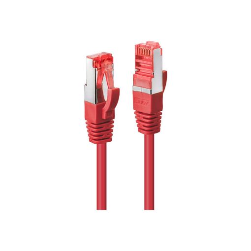 Lindy RJ-45 to RJ-45 Cable - 30cm - SFTP, PiMF - CAT 6 - Molded, No Hook - Red