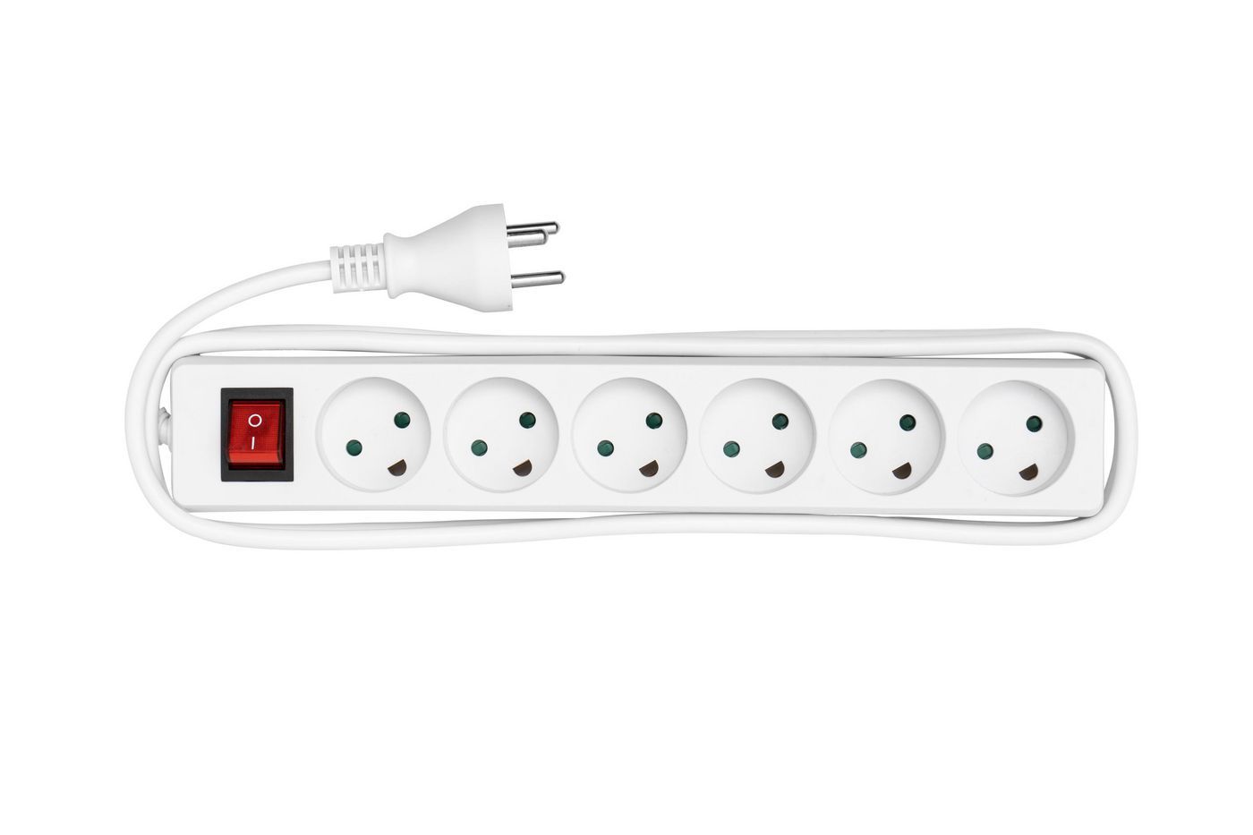 MicroConnect Power Strip 6 Outlets 3m White