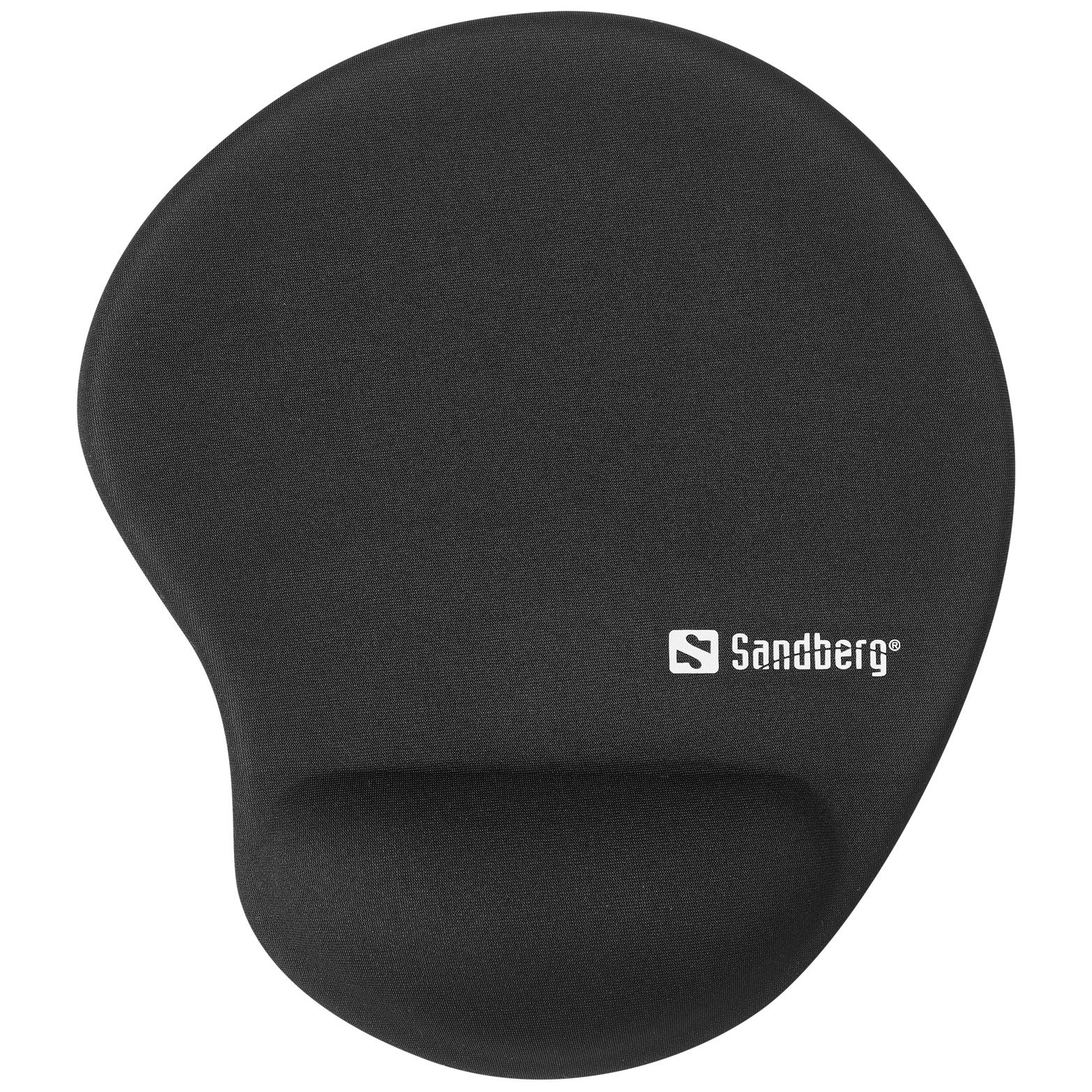 Sandberg Gel Wrist Support Mouse Pad, Black (820-98)