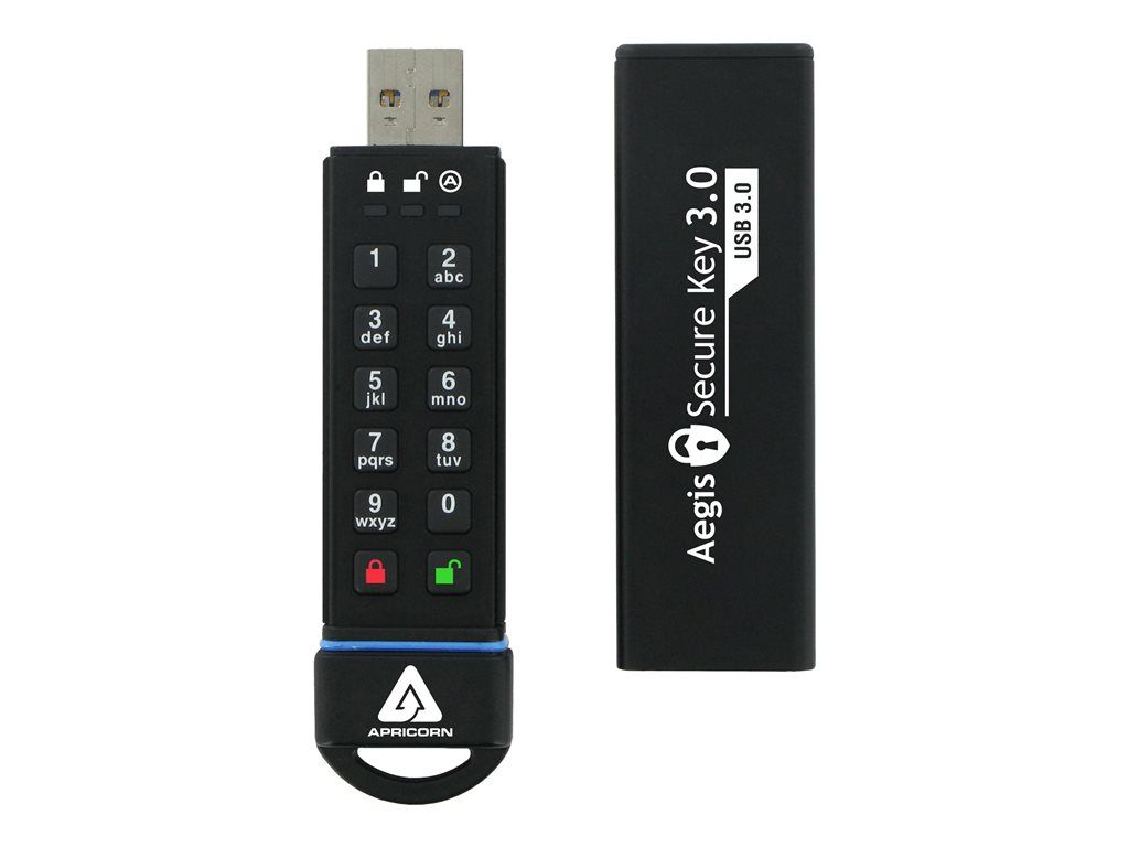 Apricorn Aegis 3.0 - Encrypted USB Flash Drive - 120GB - USB 3.0