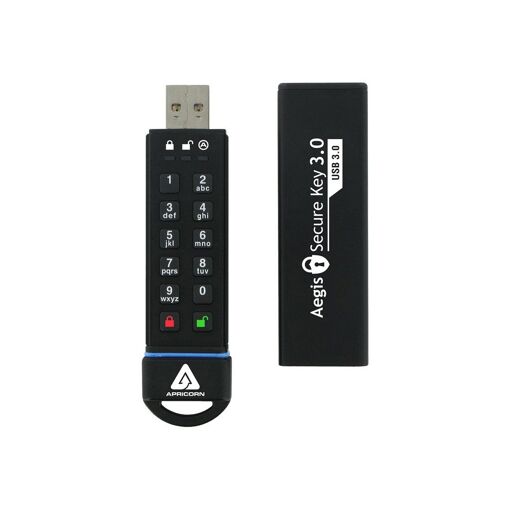 Apricorn Aegis 3.0 - Encrypted USB Flash Drive - 120GB - USB 3.0