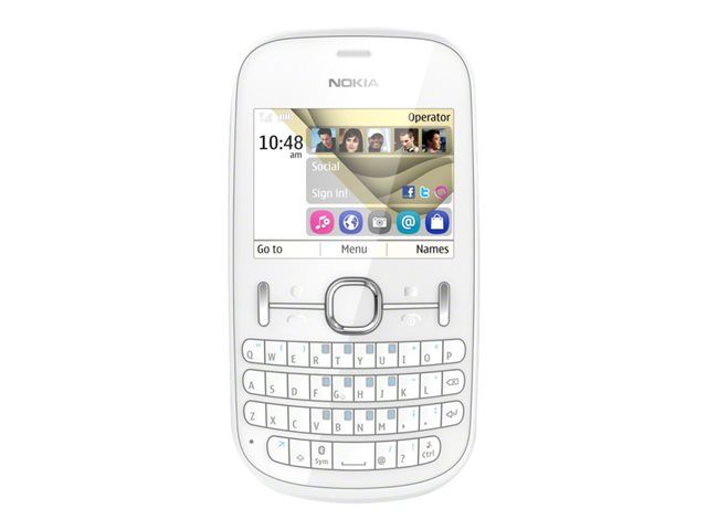 Nokia Asha 200 Dual SIM Smartphone, White