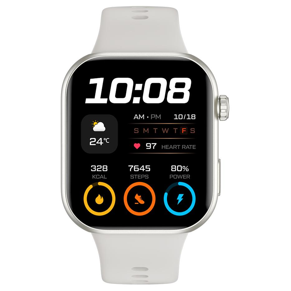 Honor Choice Watch 2i - 1.85" Screen, AMOLED Display, White Strap