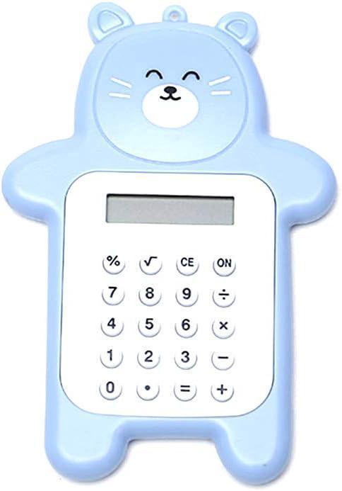 Svailse Cute Cartoon Bear Shape Mini Portable Calculator with 8 Displays