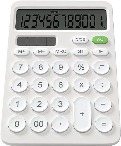 Svailse Solar and Battery Desk Calculator with LCD Screen