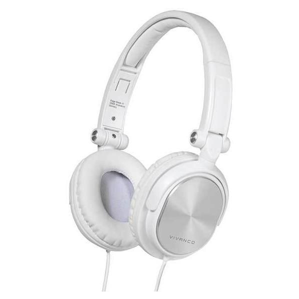 Auriculares con cable Vivanco DJ 30 con marco metálico, blanco