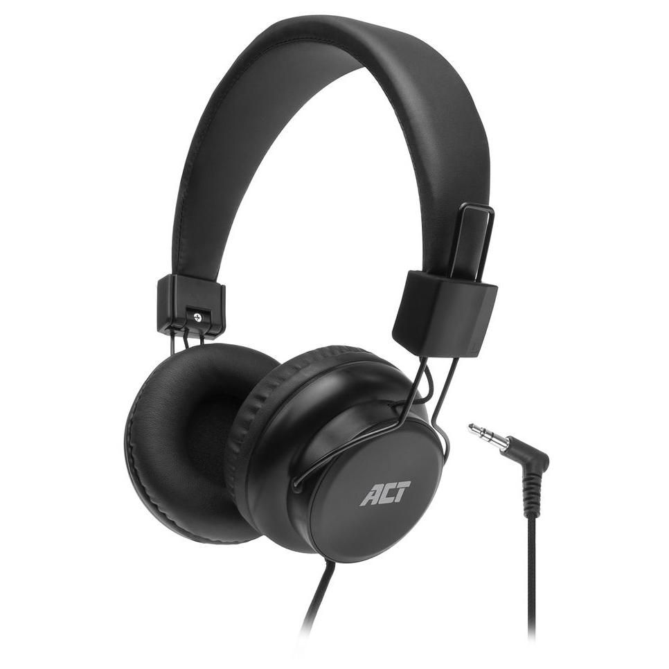 ACT AC9300 Wired Headphones with Arc Design, Black
