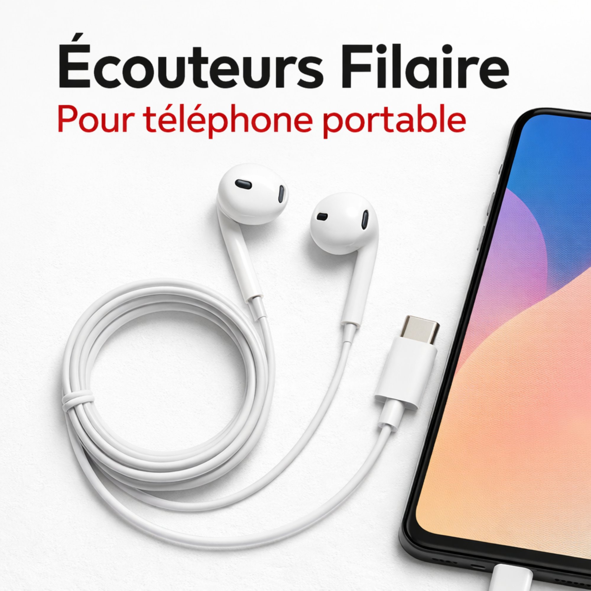 Ellie USB-C Stereo Headphones with Built-in Microphone