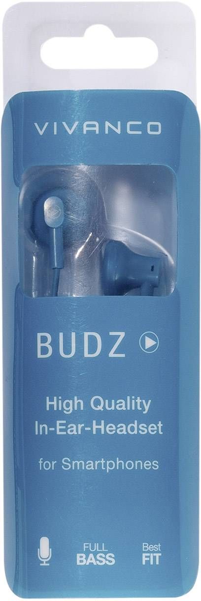 Vivanco Hi-Fi In-Ear Headphones, Blue
