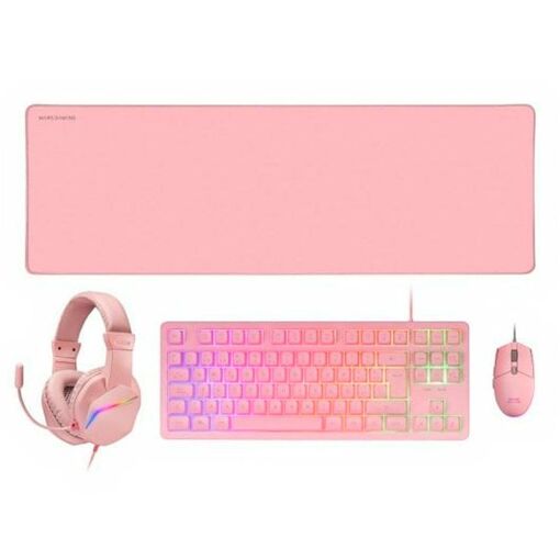 Kit de Juego Mars Gaming Teclado, Alfombrilla y Auriculares RGB