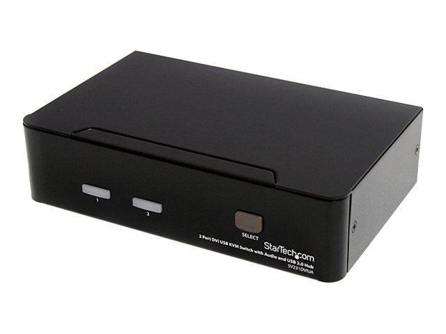 Conmutador StarTech.com USB DVI de 2 puertos con audio