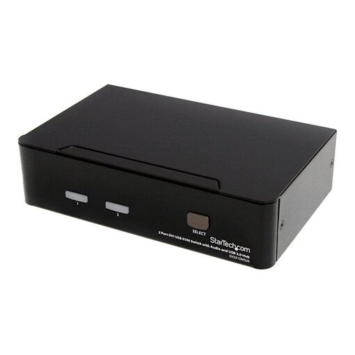 Conmutador StarTech.com USB DVI de 2 puertos con audio