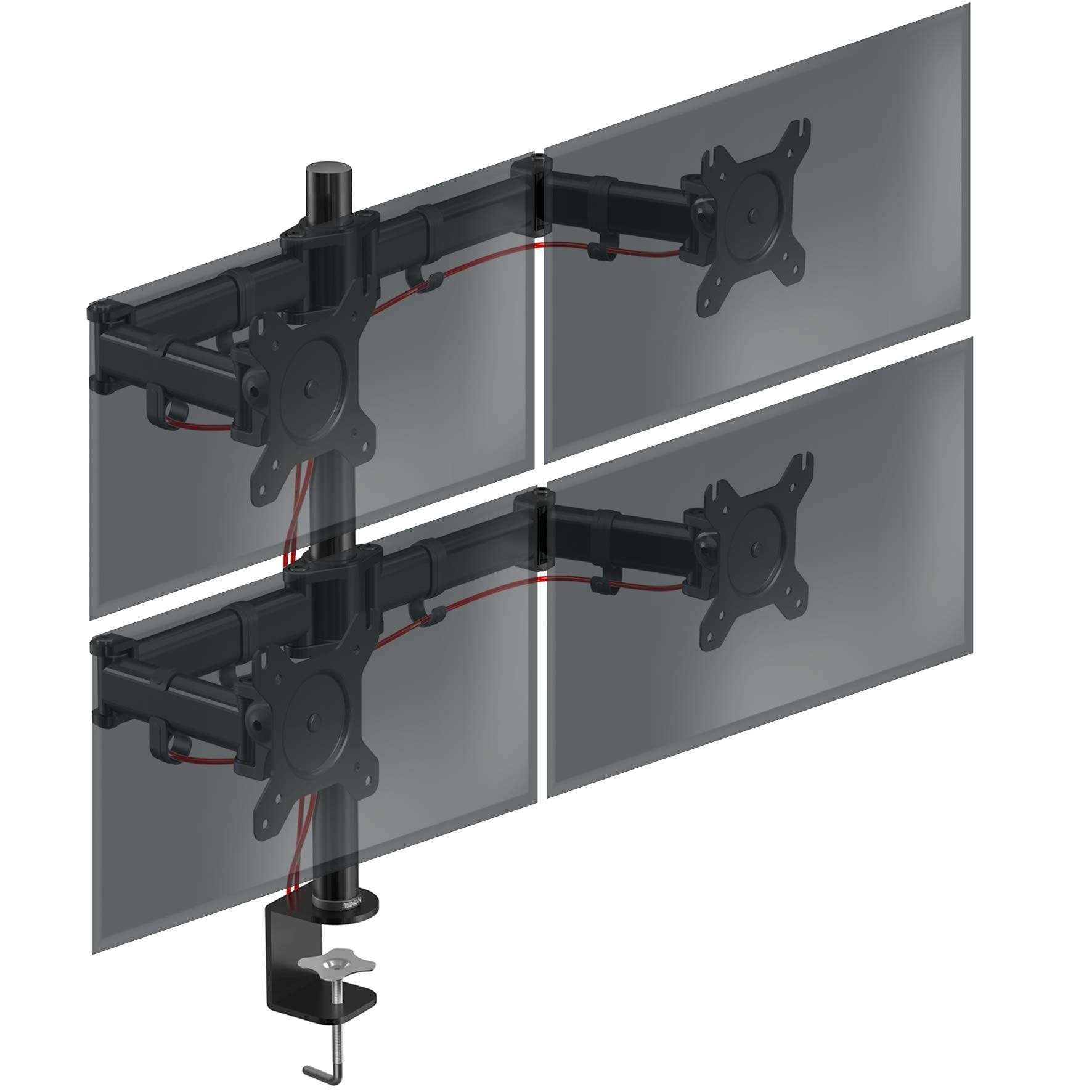 Duronic DM254 Quad-Monitor Stand with Adjustable Height and Rotation for Desk