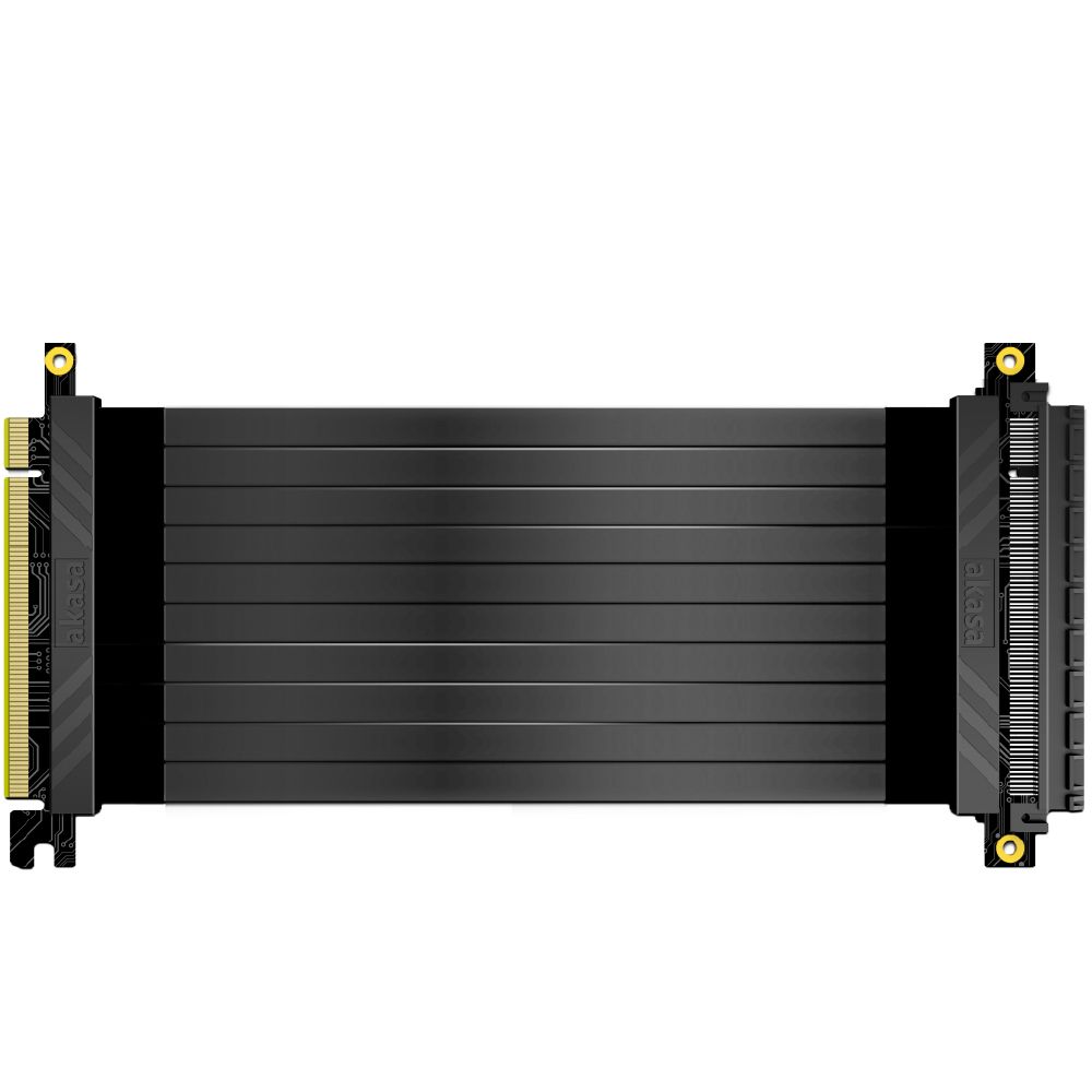 Akasa Black Riser X2, PCIe 3.0 x 16 Riser Cable, 20cm