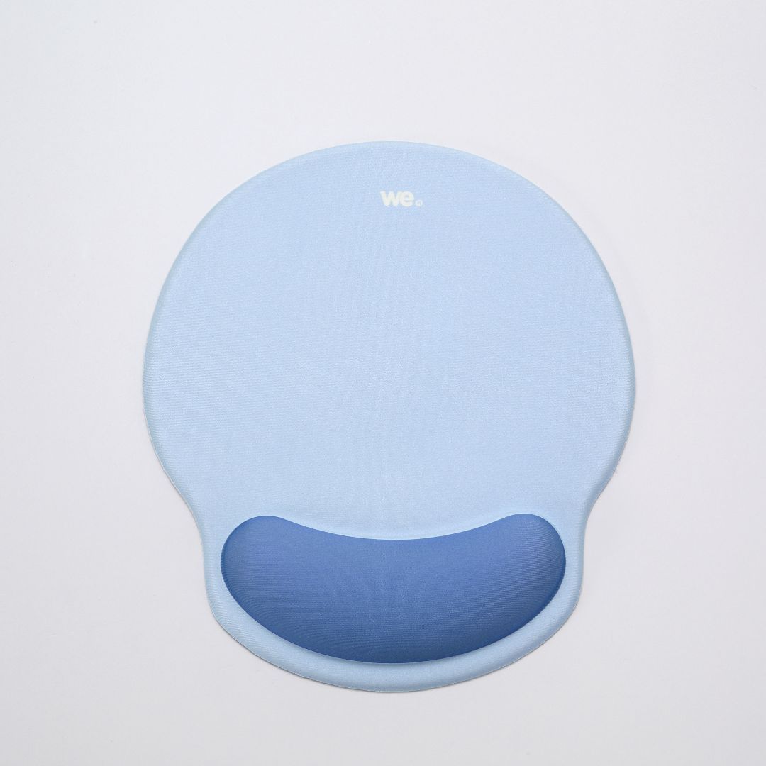 WE Pop Mouse Pad with Wrist Rest, Two-Tone Blue