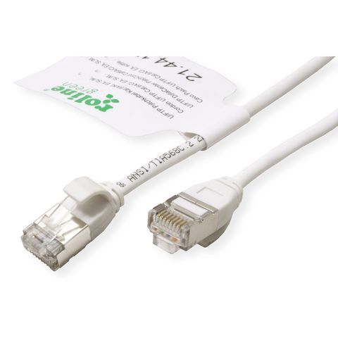 Roline Green Cat6a Network Cable - 0.5m, White