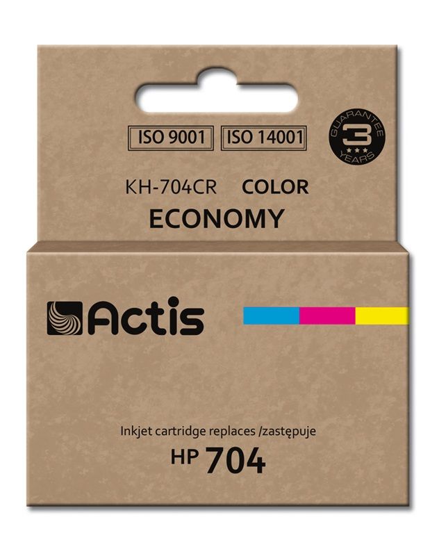 Actis KH-704CR Ink (HP 704 CN693AE Replacement, Standard, 9ml, Color)