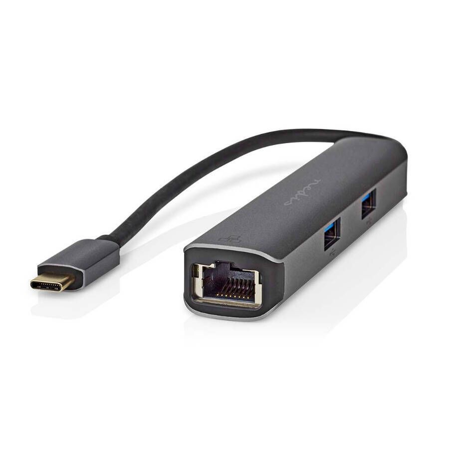 Nedis 5-in-1 USB Multi-Port Adapter (USB-C to HDMI, RJ45, 3x USB-A)