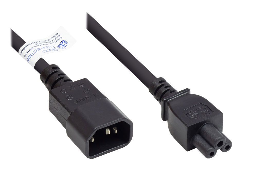 Goodconnections Power Cable P1405-S020, 2m, C14 to C5 Connector