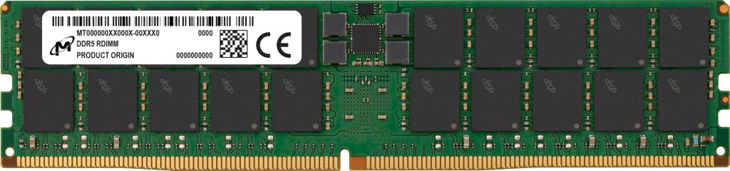 Micron DDR5 ECC Memory Module - 64GB (1x64GB, 5600MHz, 288-pin DIMM)