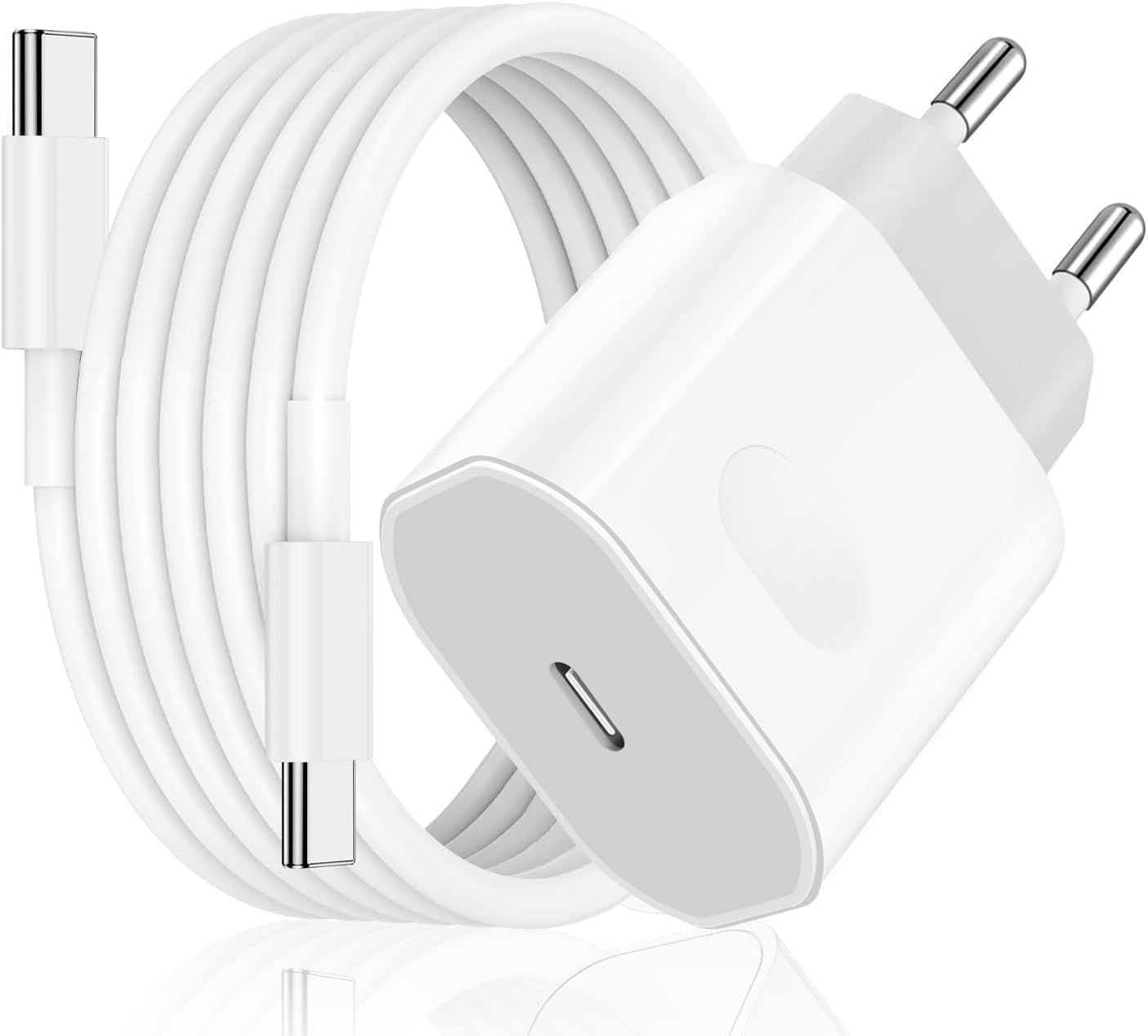 Cargador rápido de 40W con puerto USB-C y cable de 2 m para iPhone y iPad