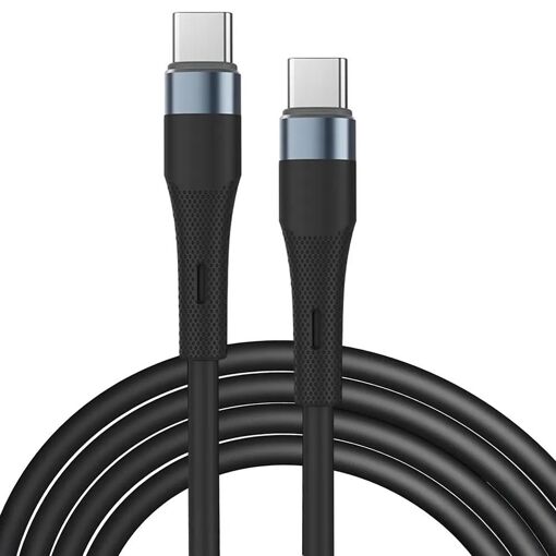 USB-C to USB-C Quick Charge 60W Cable for iPhone 16 Pro Max, iPhone 16 Plus - Black - E.F.Connection