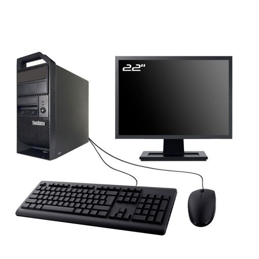 PC de sobremesa Lenovo ThinkStation E31 - Pantalla de 22'', Intel i3-3220, 32GB de RAM, 240GB SSD, Windows 11