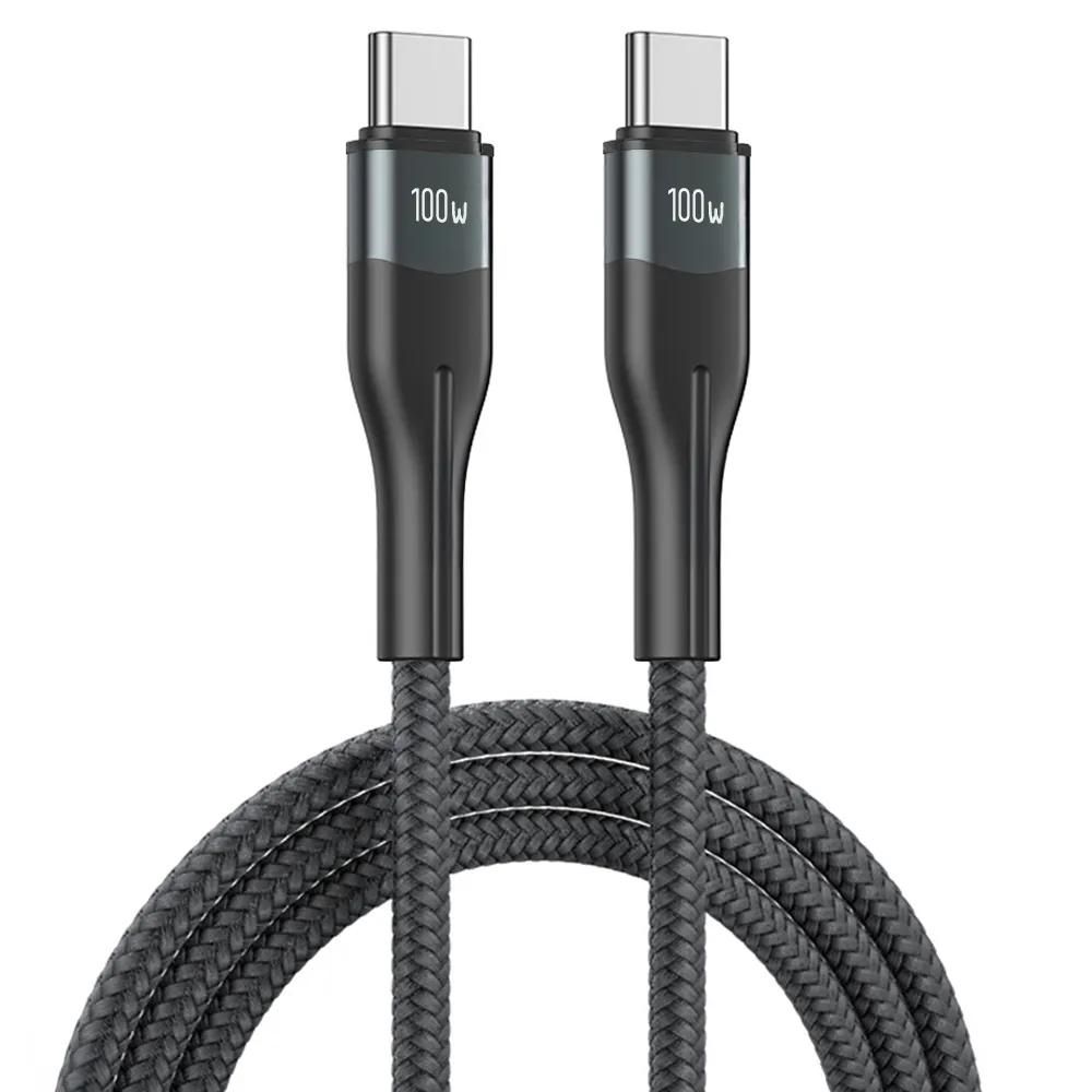 Cable USB-C a USB-C de Carga Rápida 100W para Redmi 13C, 14C, Note 14 Pro, Note 13/12/11/11S, Xiaomi 14T/14T Pro - Negro 1M - E.F.Connection