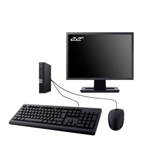 Dell OptiPlex 7060 Mini PC - 22" Screen, Intel i3-8100T, 32GB RAM, 480GB SSD, Windows 11