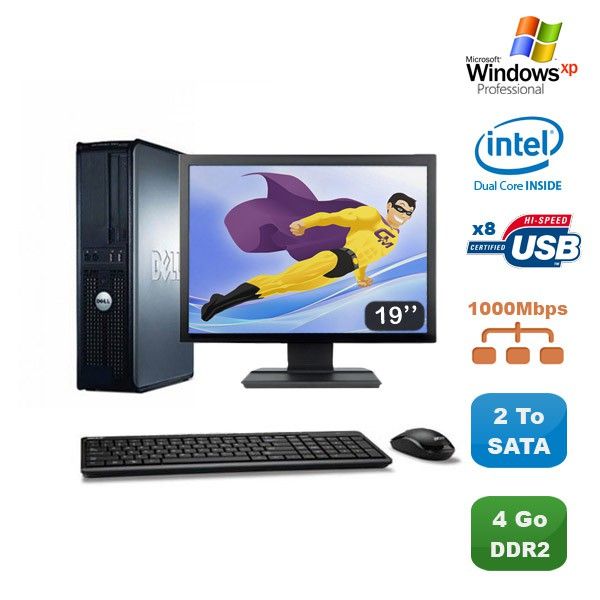 Dell Optiplex 760 DT Desktop PC - Dual Core E5200, 2.5GHz, 4GB RAM, 2TB HDD, Windows XP Pro