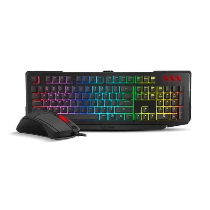 Ozone Double Tap SP Keyboard, Wired, USB, Semi-Mechanical Key Switch, LED, Black